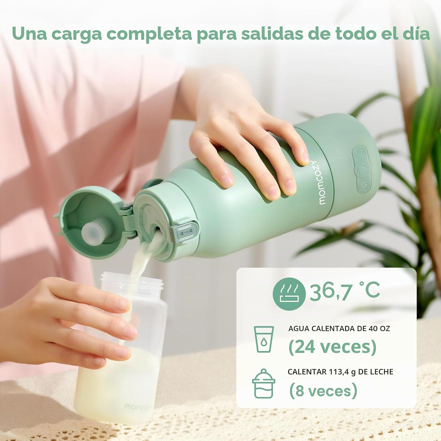 Calentador de biberones portátil USB Momcozy