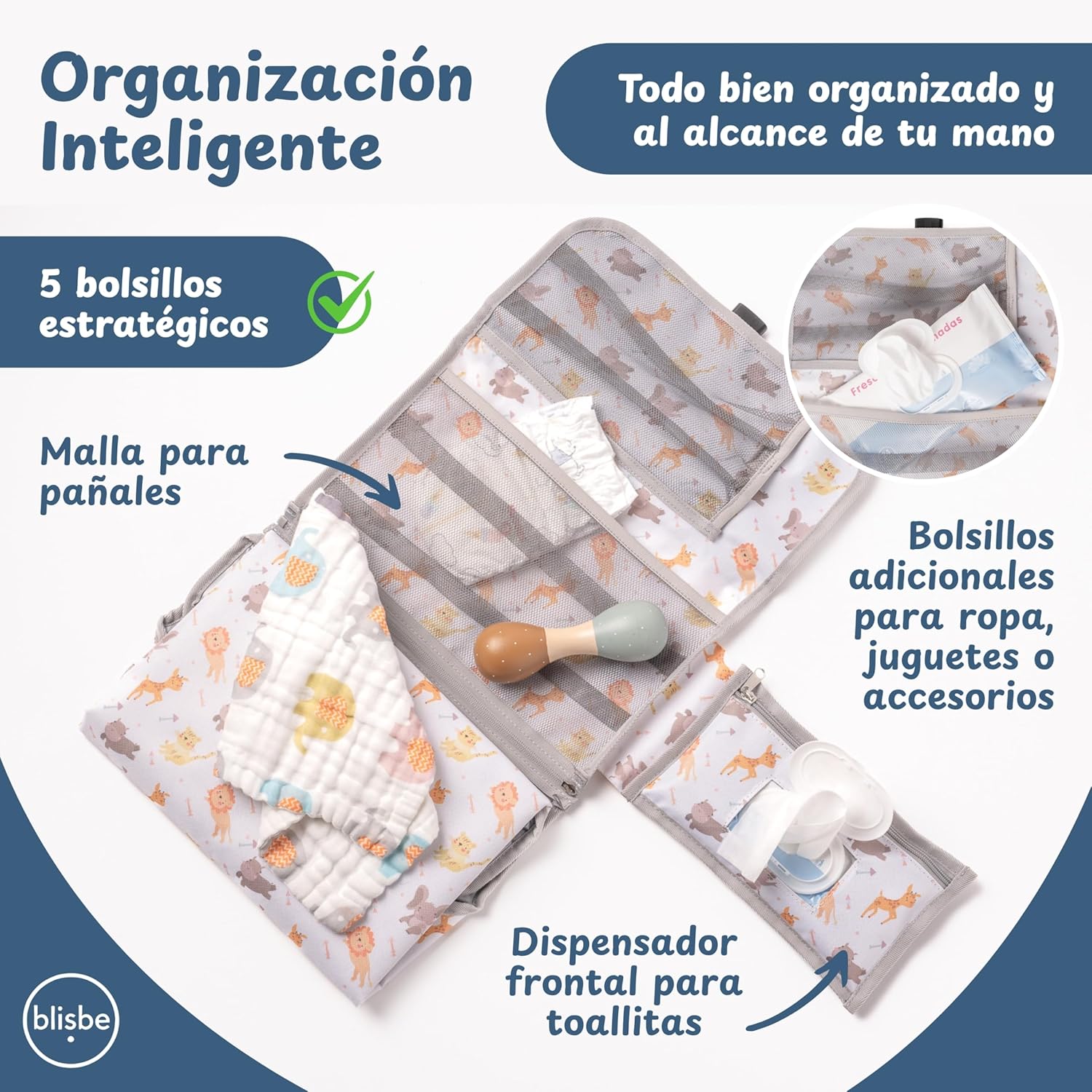 Blisbe Cambiador portátil impermeable