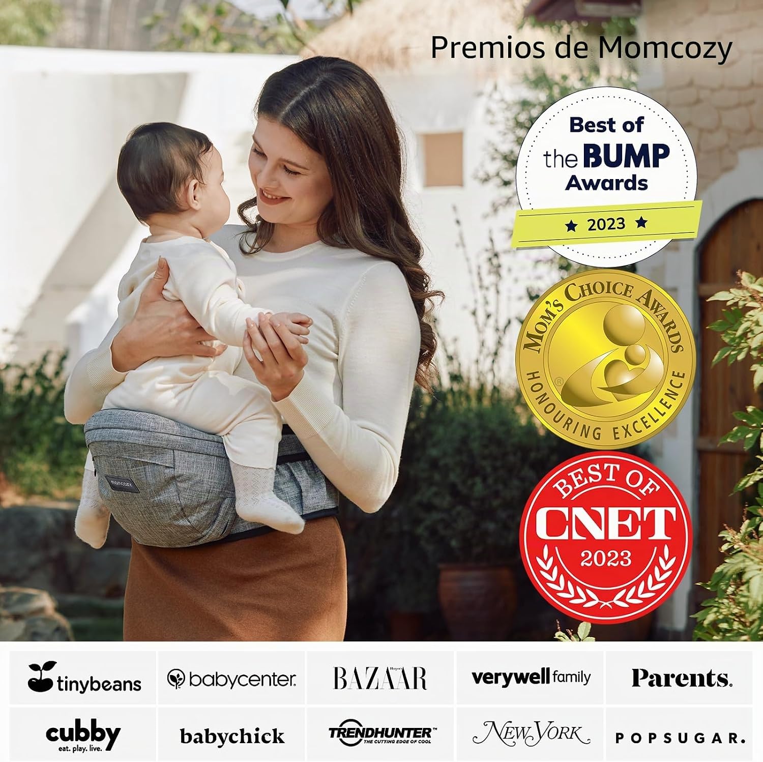 Portabebés Momcozy — Cinturón hip seat
